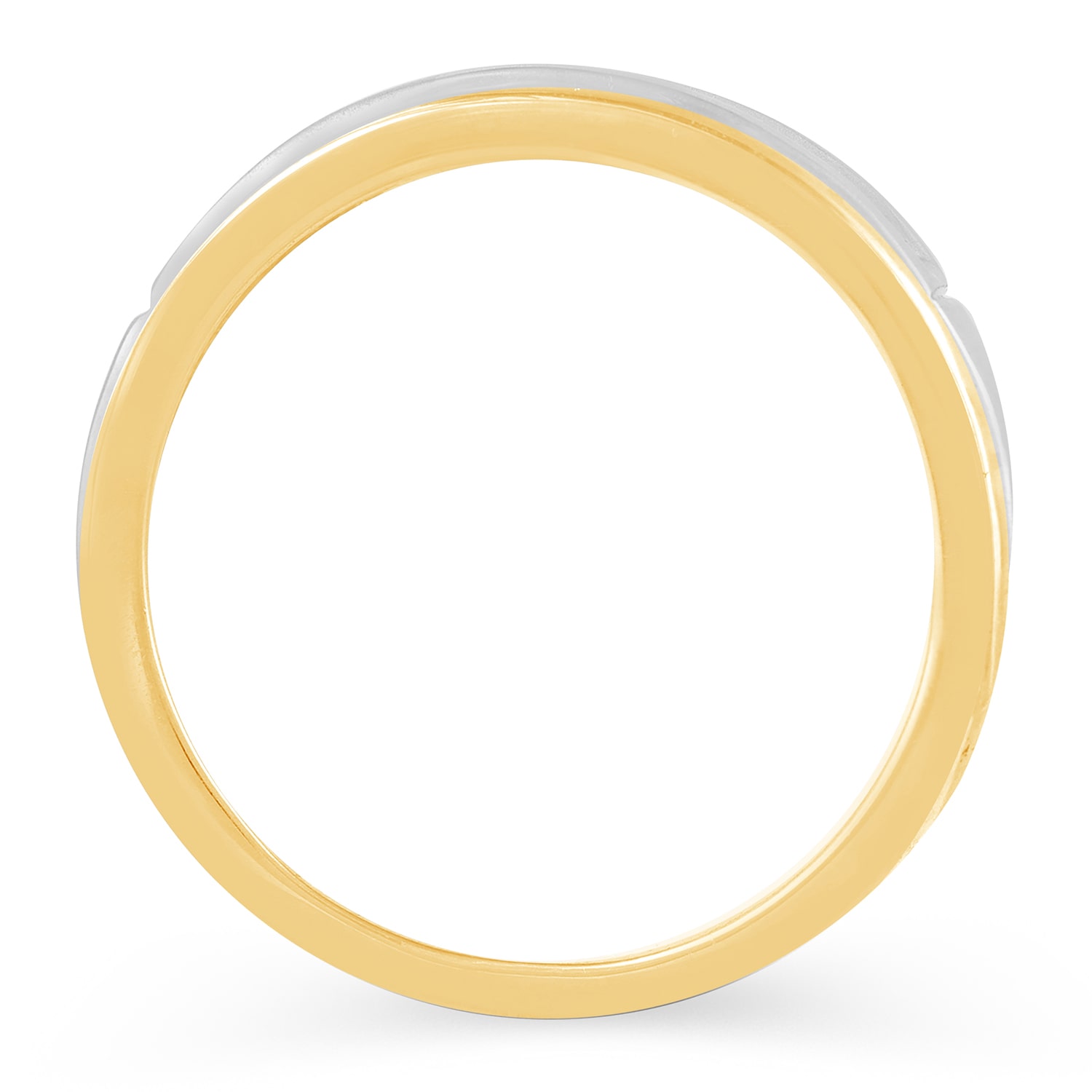 Womens Natural White Diamond 10K Gold Wedding Band