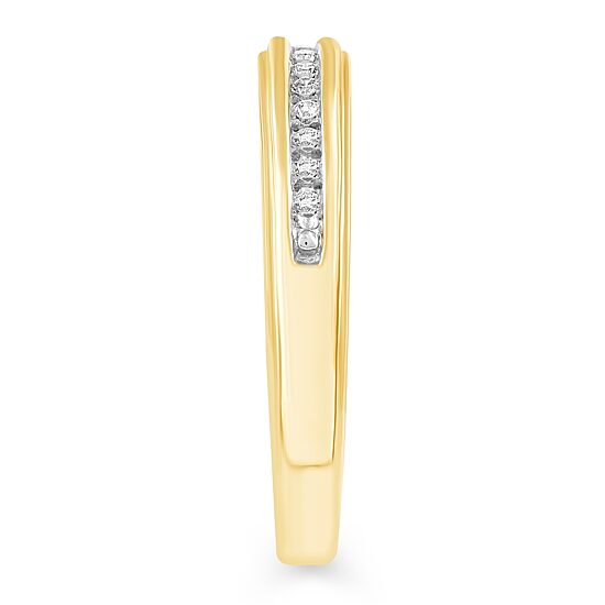 Womens Natural White Diamond 10K Gold Band