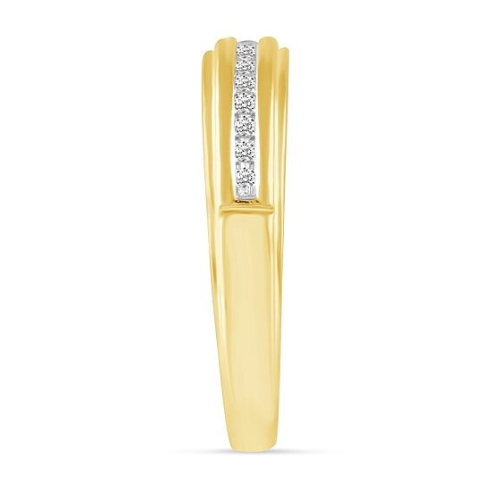 Womens Natural White Diamond 10K Gold Wedding Band