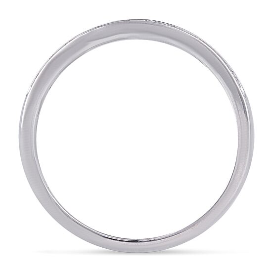 Womens Natural White Diamond 10K Gold Wedding Band