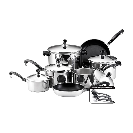 Farberware Classic Series Stainless Steel 15-pc. Cookware Set