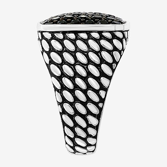 Effy Final Call Mens Genuine Black Spinel Sterling Silver Fashion Ring