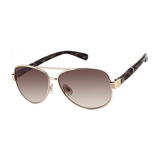 Liz Claiborne Womens UV Protection Aviator Sunglasses