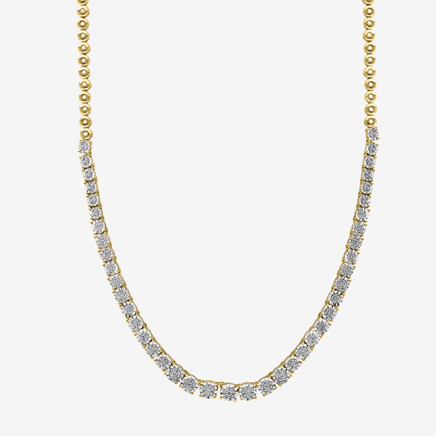 Effy Final Call Womens Diamond Sterling Silver 18 Inch Tennis Necklace