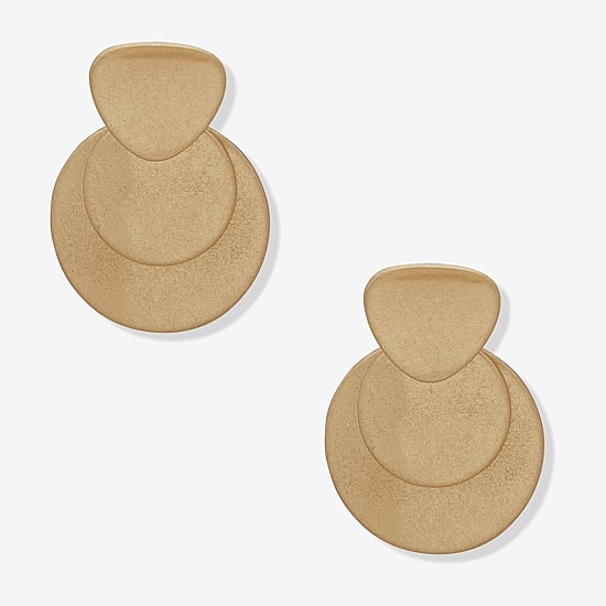 a.n.a Gold Tone 3 Layer Post Womens Drop Earrings