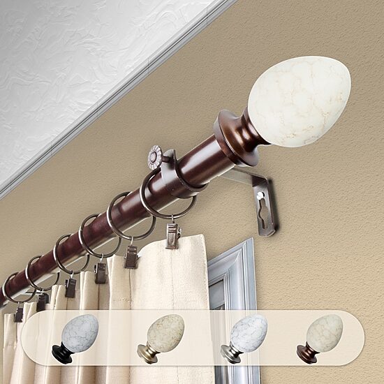 Rod Desyne Ovate 1 IN Adjustable Curtain Rod