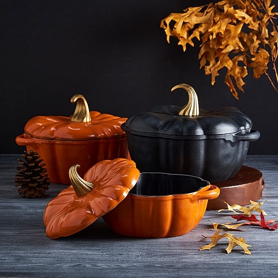 Smith & Clark Cast Iron Pumpkin Harvest 2-qt. Dutch Oven
