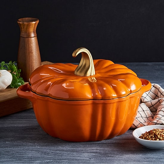 Smith & Clark Cast Iron Pumpkin Harvest 4-qt. Dutch Oven