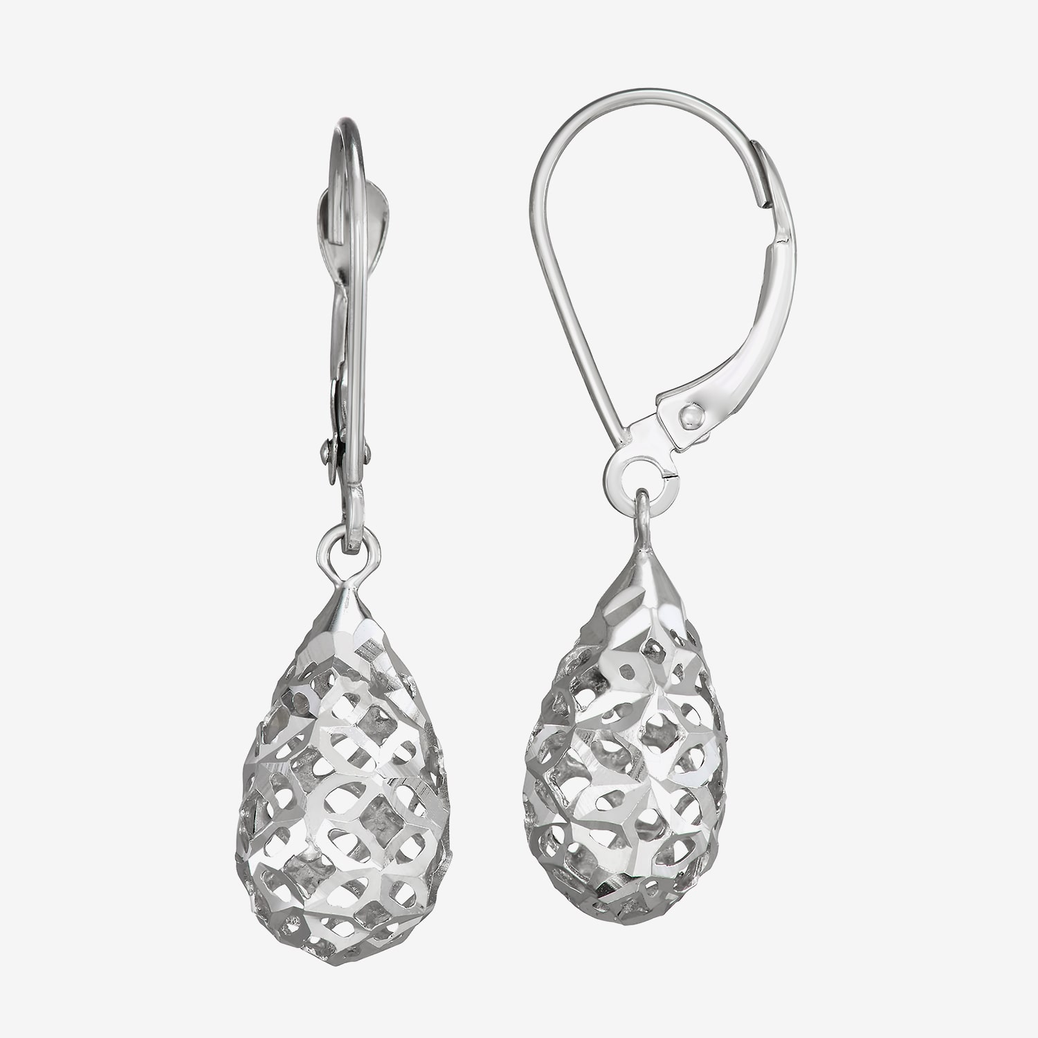 Womens 14K Gold Pear Drop Earrings