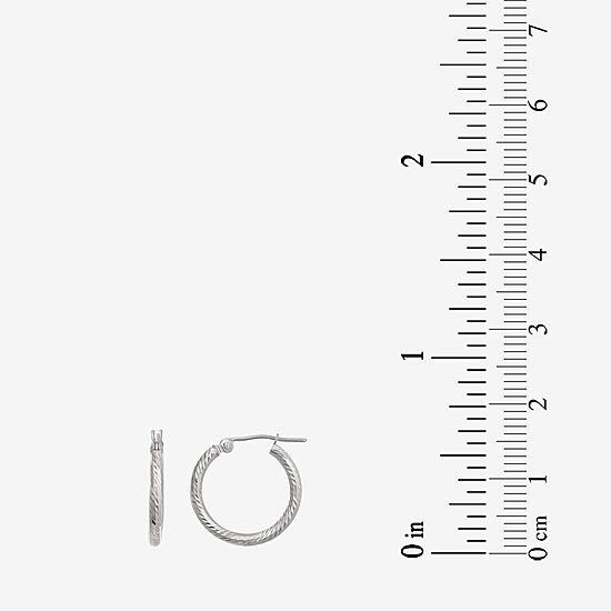Womens 10K Gold 18mm Round Hoop Earrings