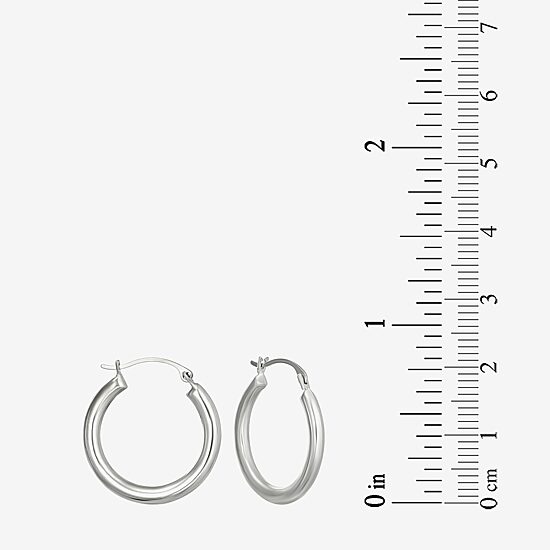 Womens 14K Gold 20mm Round Hoop Earrings