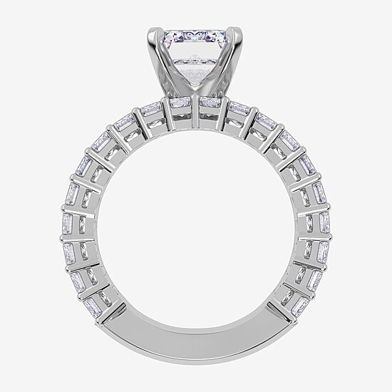 (G / Vs2-Si1) Womens 4 7/8 Ct. T.W. Lab Grown White Diamond 14K Gold Side Stone Engagement Ring