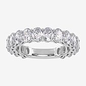 (G / Vs2-Si1) Womens 4MM 2 3/4 CT. T.W. Lab Grown White Diamond 14K Gold Wedding Band