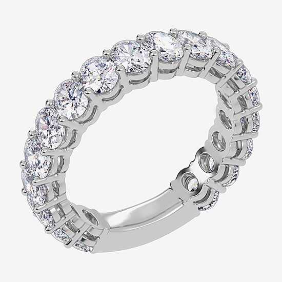 (G / Vs2-Si1) Womens 4MM 2 3/4 CT. T.W. Lab Grown White Diamond 14K Gold Wedding Band