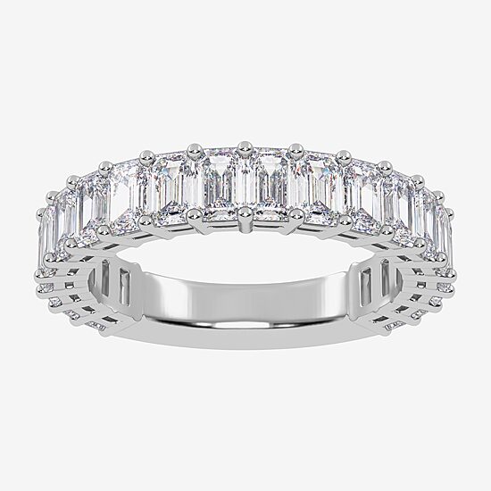 (G / Vs2-Si1) Womens 3.5MM 2 CT. T.W. Lab Grown White Diamond 14K Gold Wedding Band