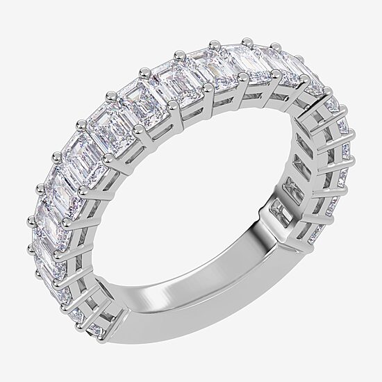 (G / Vs2-Si1) Womens 3.5MM 2 CT. T.W. Lab Grown White Diamond 14K Gold Wedding Band