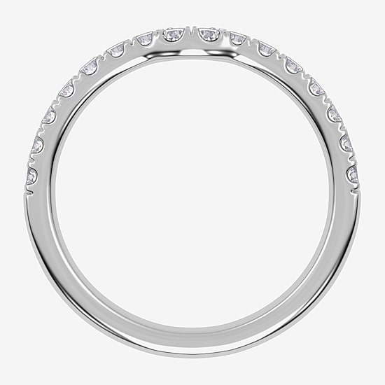(G-H / Si1-Si2) Womens 3/8 CT. T.W. Lab Grown White Diamond 14K Gold Wedding Band