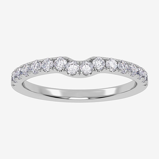 (G-H / Si1-Si2) Womens 3/8 CT. T.W. Lab Grown White Diamond 14K Gold Wedding Band