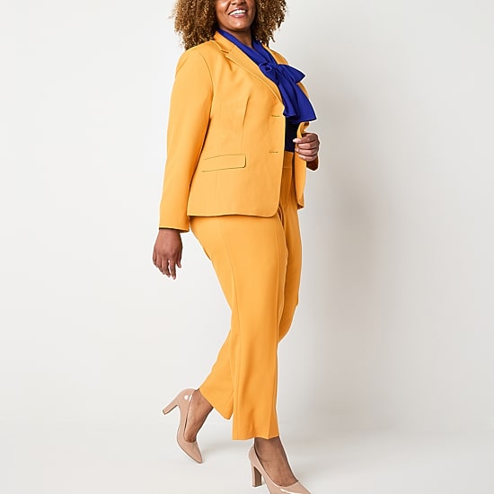 Black Label by Evan-Picone Womens Plus Classic Fit Suit Jacket