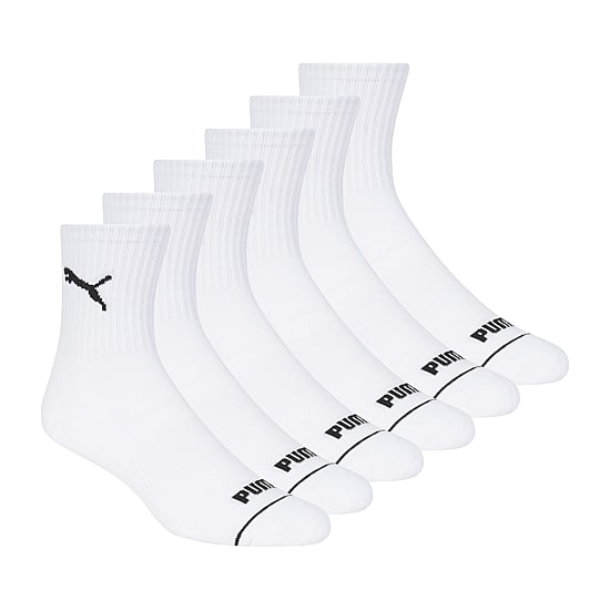 PUMA Sportstyle Training High Mens BREATHABLE Multi-Pack 6 Pair Quarter Ankle Socks