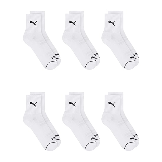 PUMA Sportstyle Training High Mens BREATHABLE Multi-Pack 6 Pair Quarter Ankle Socks