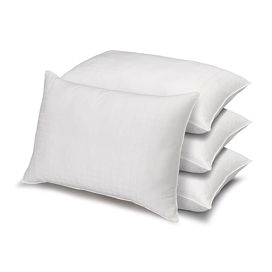 Ella Jayne Overstuffed 100% Cotton Dobby-Box Shell Firm Back/Side Sleeper Down Alternative Gel Filled Pillow Set of 4