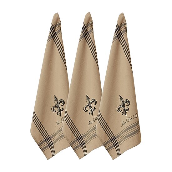 Design Imports French Print 3-pc. Dish Cloth Set