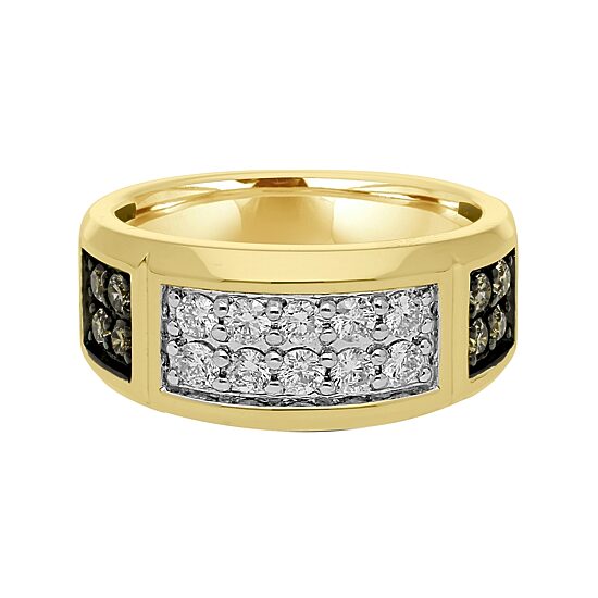 Mens 1 CT. T.W. Natural White Diamond 10K Gold Fashion Ring