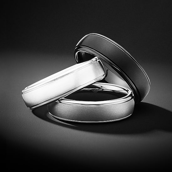  Mens 6mm Tungsten Comfort-Fit Ring