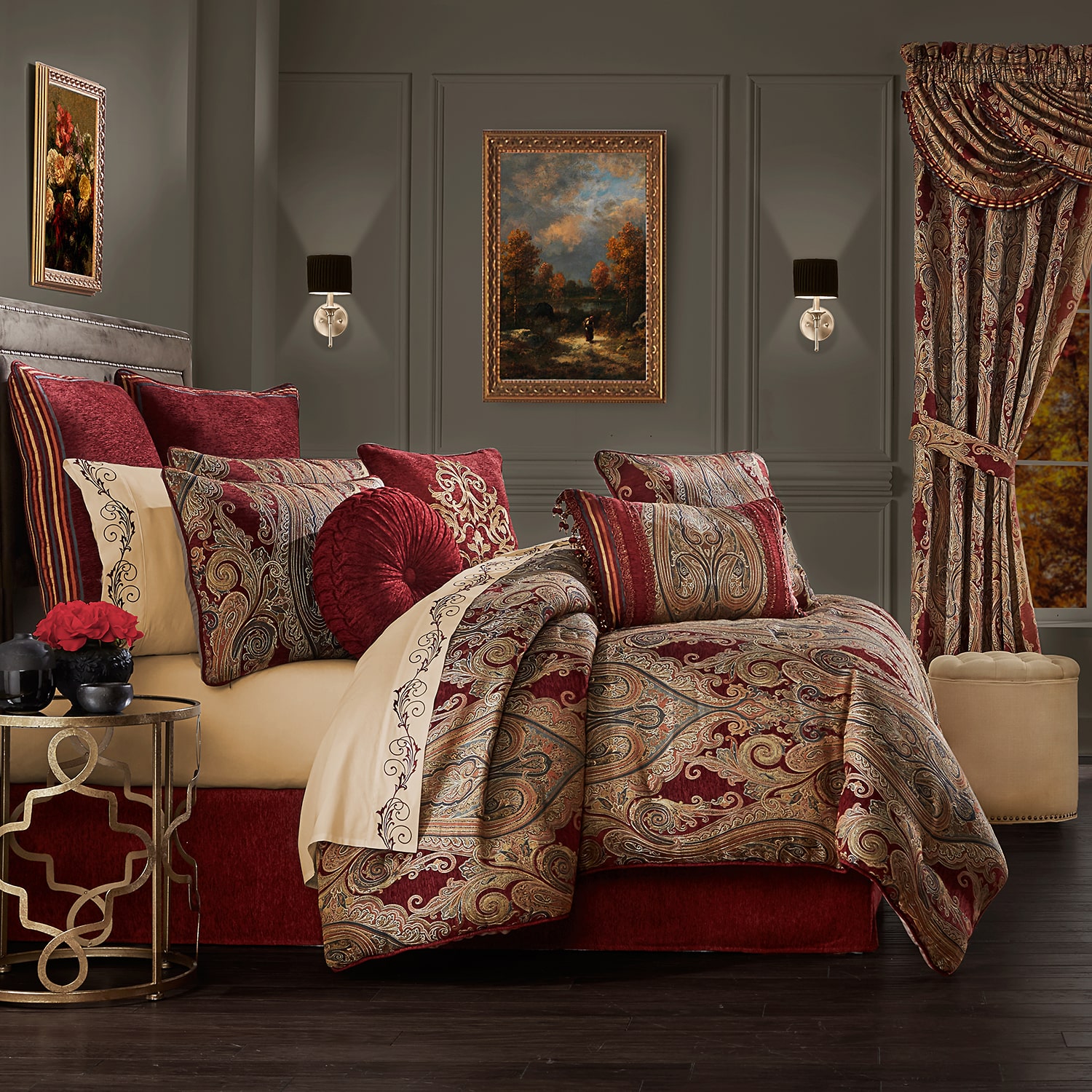 Queen Street Georgia 4-pc. Damask + Scroll Comforter Set