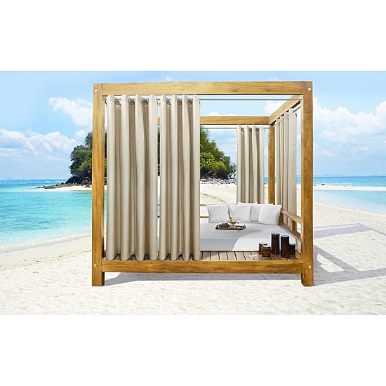 Outdoor Decor Seascapes Grommet Top Light-Filtering Set of 2 Outdoor Curtain Panel