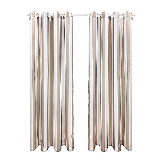 Outdoor Decor Seascapes Stripe Grommet Top Light-Filtering Set of 2 Outdoor Curtain Panel