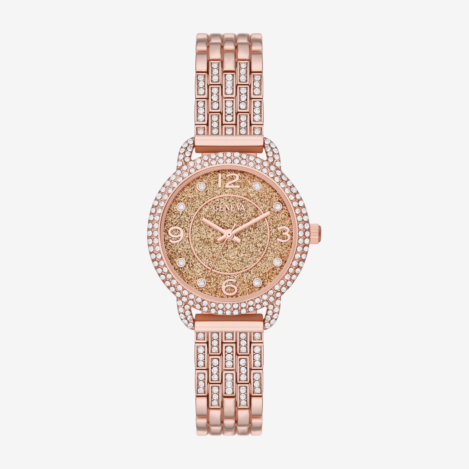Geneva Geneva Ladies Womens Crystal Accent Rose Goldtone Bracelet Watch Fmdjm267