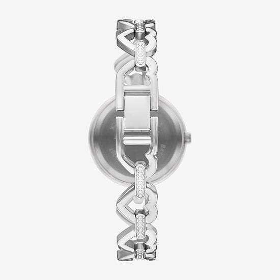Geneva Womens Crystal Accent Silver Tone 2-pc. Watch Boxed Set Fmdjset074