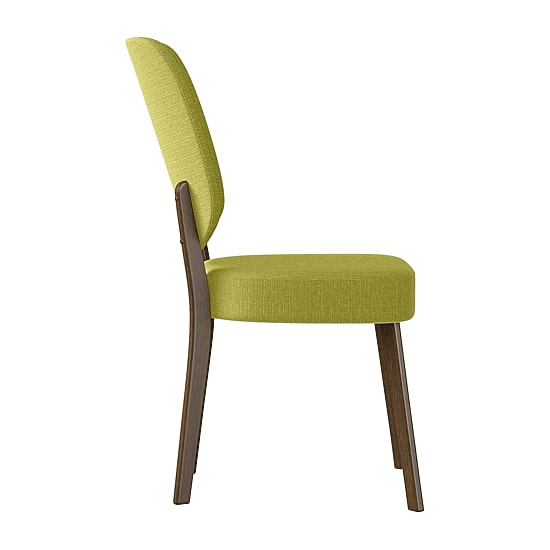 Breuer Mid-Century Modern Armless Dining Chairs in Linen -Set of 2