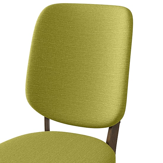 Breuer Mid-Century Modern Armless Dining Chairs in Linen -Set of 2