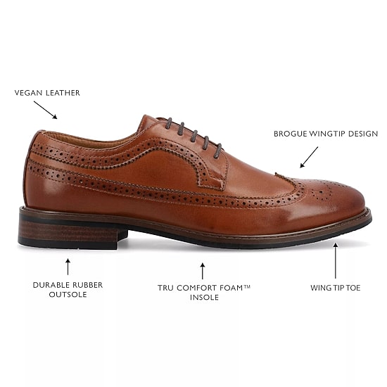 Vance Co Gordy Mens Wing Closed Toe Oxford Shoes
