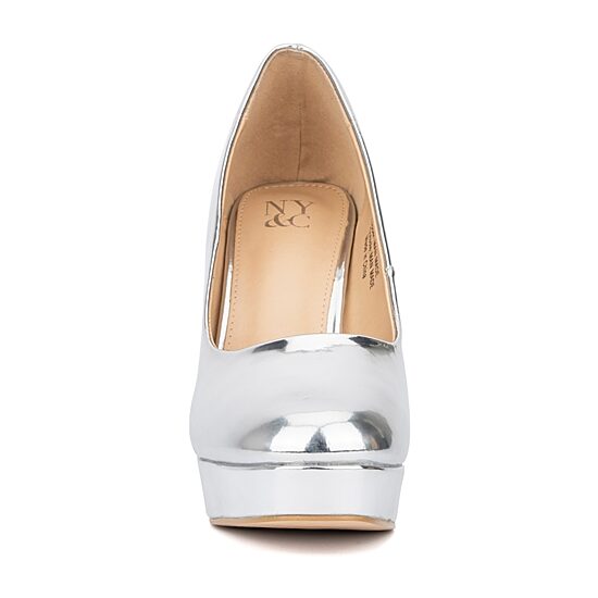 New York & Company Nancys Womens Round Closed Toe Block Heel Pumps