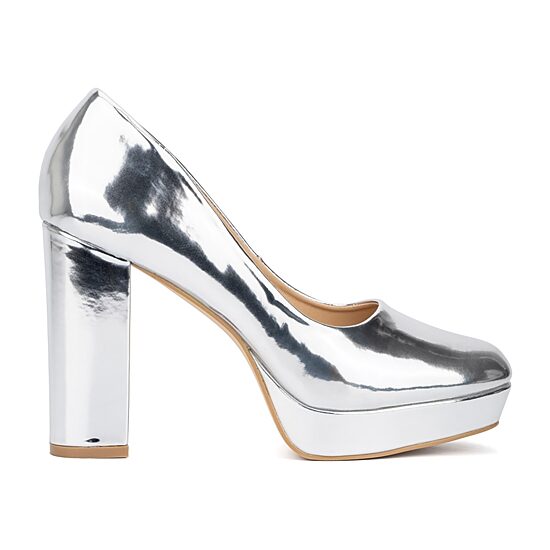 New York & Company Nancys Womens Round Closed Toe Block Heel Pumps