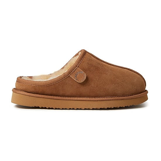Fireside by Dearfoam’s Men's Grafton Genuine Shearling Clog With Taping Slippers