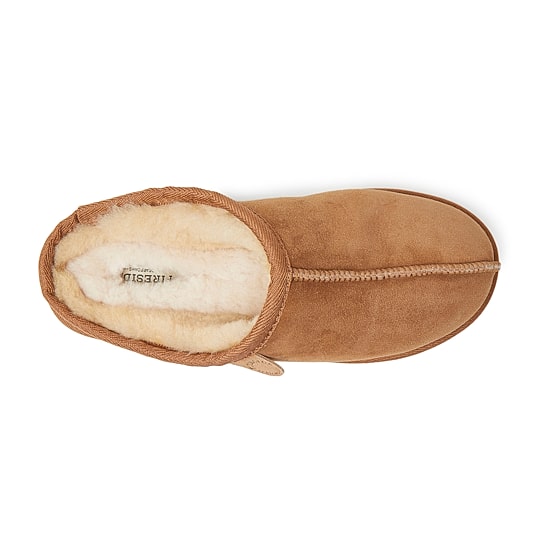 Fireside by Dearfoam’s Men's Grafton Genuine Shearling Clog With Taping Slippers