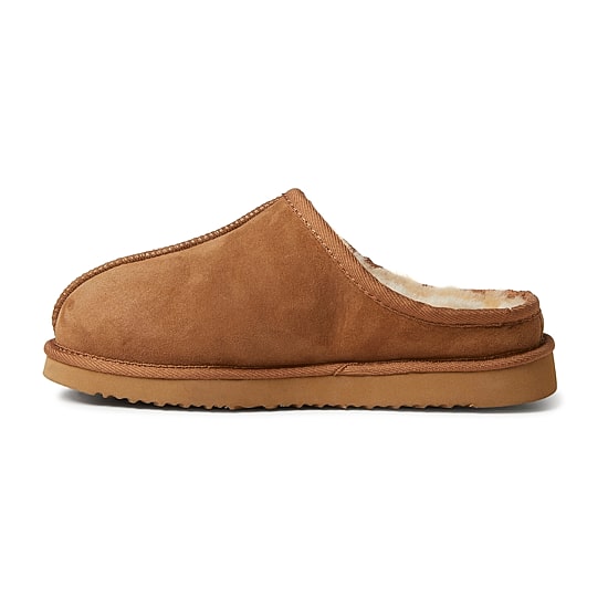 Fireside by Dearfoam’s Men's Grafton Genuine Shearling Clog With Taping Slippers