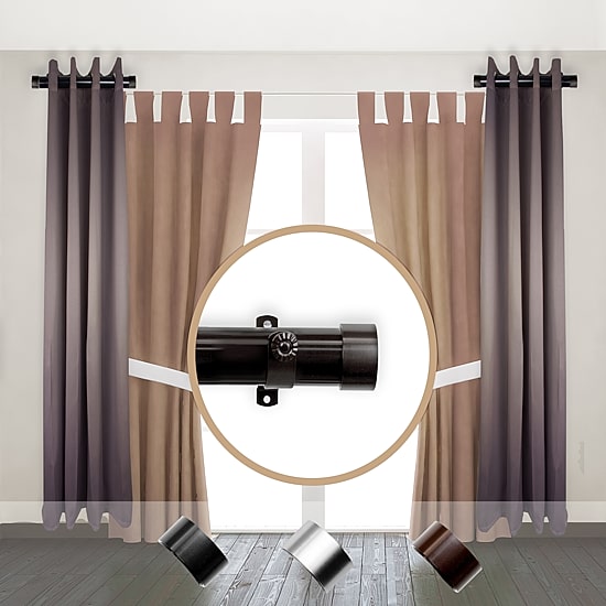 Rod Desyne (Set Of 2) Basic Side 1 1/2 IN Adjustable Curtain Rod