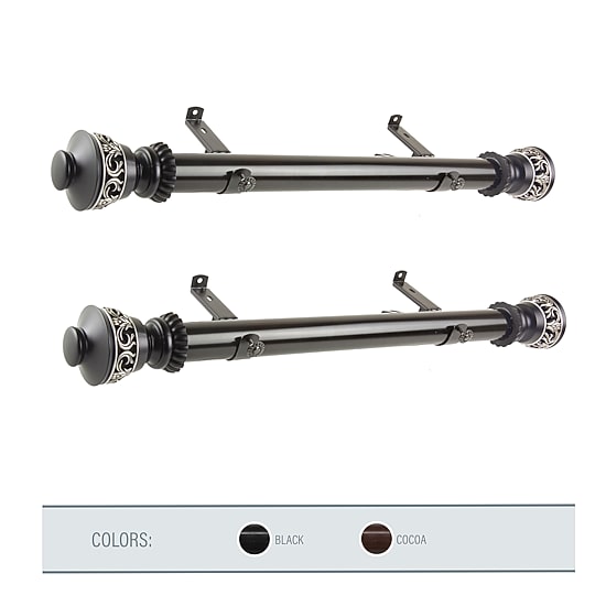 Rod Desyne (Set Of 2) Lattice Side 1 1/2 in Curtain Rod