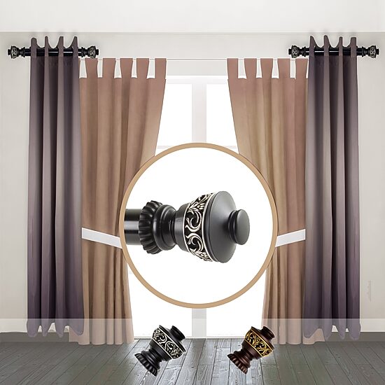Rod Desyne (Set Of 2) Lattice Side 1 1/2 in Curtain Rod