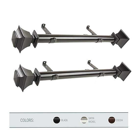 Rod Desyne (Set Of 2) Bach Side 1 1/2 IN Adjustable Curtain Rod