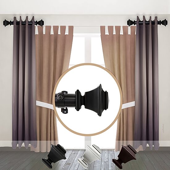 Rod Desyne (Set Of 2) Bach Side 1 1/2 IN Adjustable Curtain Rod