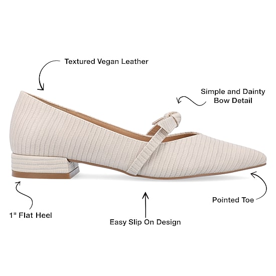 Journee Collection Cait Womens Pointed Closed Toe Ballet Flats