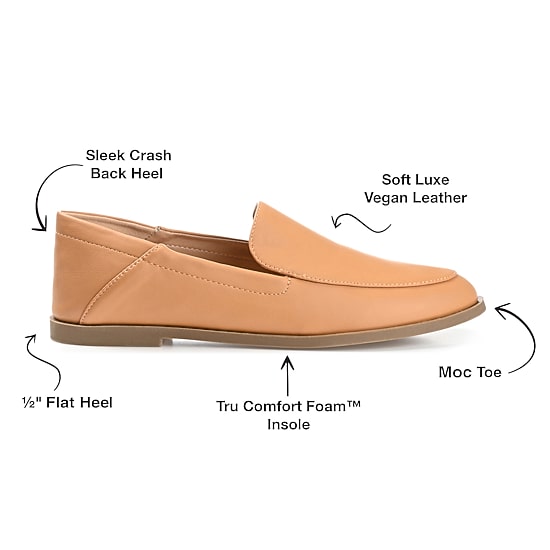 Journee Collection Corinne-Wd Womens Moc Closed Toe Loafers-Wide Width