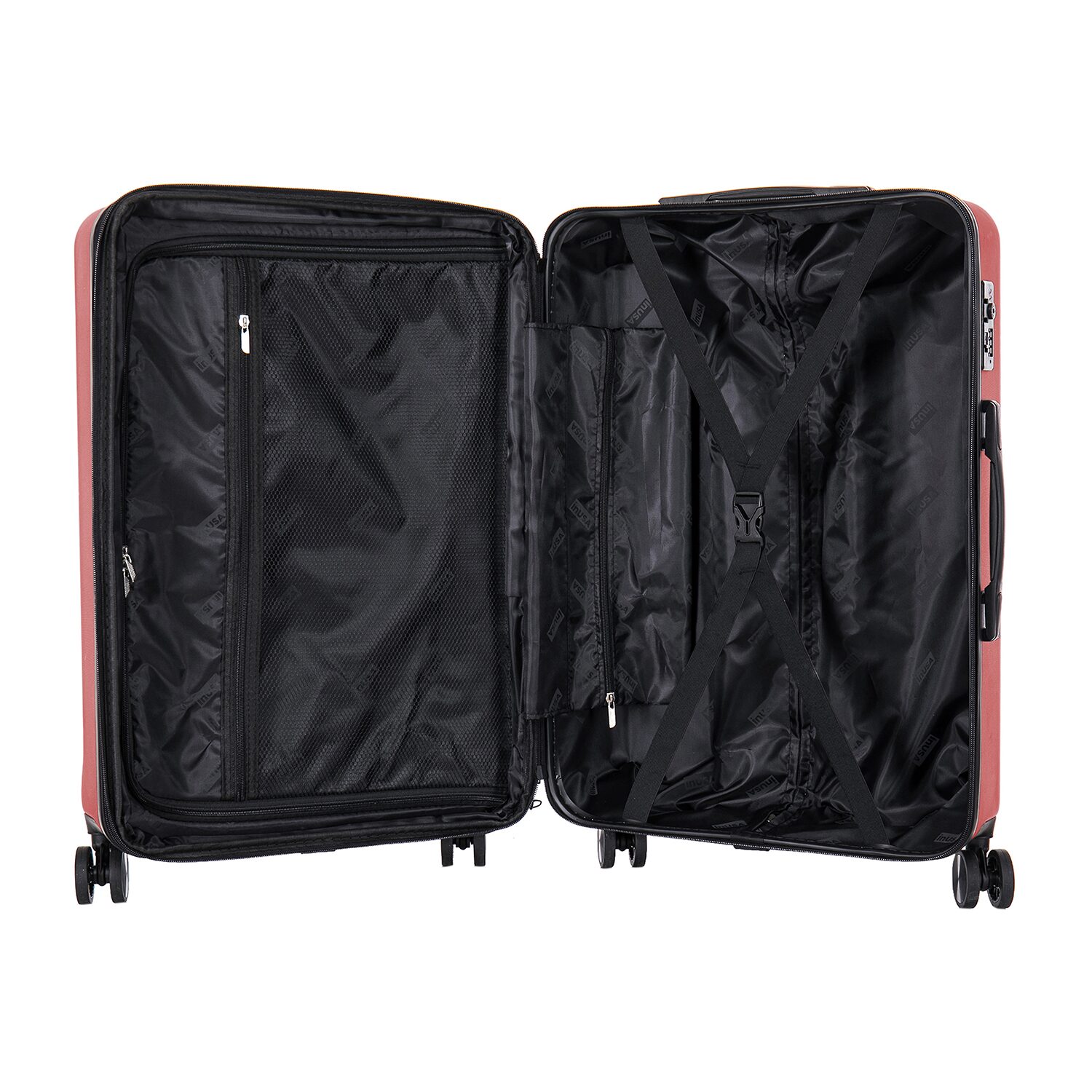 InUSA Elysian 28 Inch Hardside Expandable LIGHTWEIGHT Checked Spinner Luggage